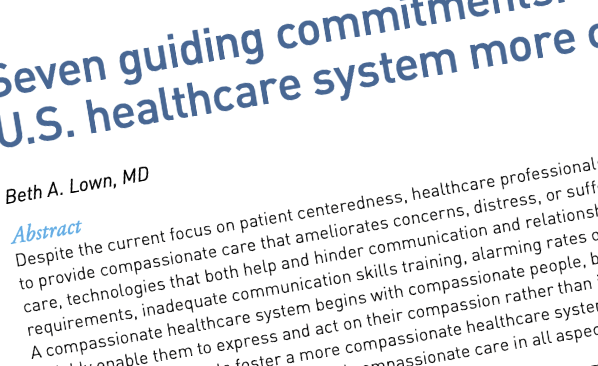 Seven Guiding Commitments: Making the U.S. Healthcare System More Compassionate